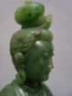 Fine Spinach - Green Jade/jadeit Kwan - Yin Figure With Very Fine Carvings Kwan-yin photo 7