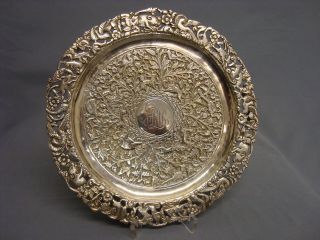 Fine Antique Chinese Export Silver Plate - Tray,  Stamped / Hallmarked 10 Oz photo