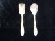 Pair Of Ornate Vintage Siver Plate Teaspoons - - One By Crown,  One By Oxford. Other photo 1