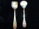 Pair Of Ornate Vintage Siver Plate Teaspoons - - One By Crown,  One By Oxford. Other photo 2