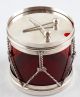 Blackinton Cranberry Glass & Sterling Silver Drum Figural Condiment Jar – C 1900 Other photo 4
