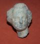 Large Roman Lead Female Head From Statuette British photo 1
