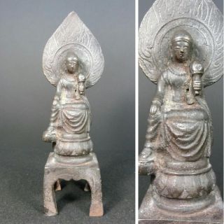 B136: Chinese Iron Ware Buddhist Statue With Good Iron Taste photo