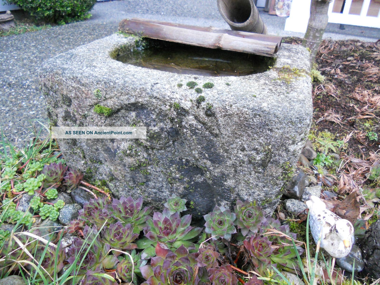 19th Century Daikoku Granite Stone Water Basin Other photo