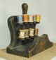 Primitive Antique Sewing Wood Thread Caddy Spool Holder Wall Hung Box Old Paint Primitives photo 1