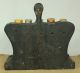 Primitive Antique Sewing Wood Thread Caddy Spool Holder Wall Hung Box Old Paint Primitives photo 6