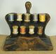 Primitive Antique Sewing Wood Thread Caddy Spool Holder Wall Hung Box Old Paint Primitives photo 8