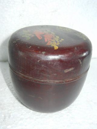 Old Wooden Lacquer Work Powder Box. photo