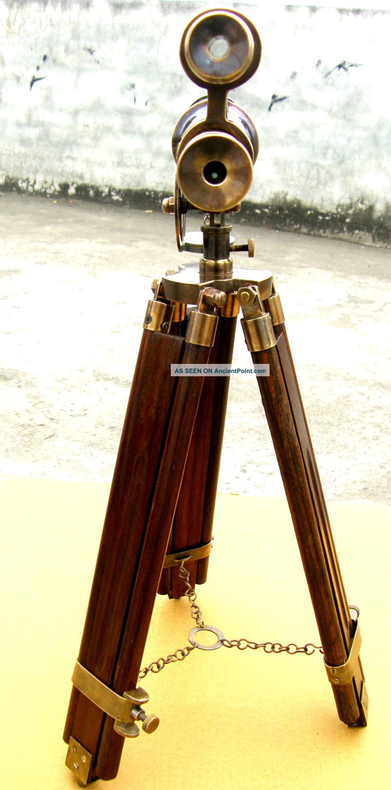 Brass Double Barrel Griffith Astro Telescope With Stand - Antique Finish Telescopes photo