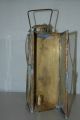 Antique Three Sided Brass Candle Lantern By A.  Butin,  Paris Primitives photo 1