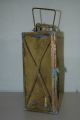 Antique Three Sided Brass Candle Lantern By A.  Butin,  Paris Primitives photo 2