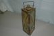 Antique Three Sided Brass Candle Lantern By A.  Butin,  Paris Primitives photo 3