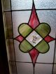 Textured Beveled Center Diamond Stained Glass Cluster Window (sg 1121) 1900-1940 photo 3