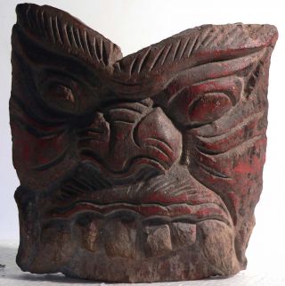 Antique Demon Mask Indonesia Tribal Art Topeng Wayang Keris Statue Etnography photo
