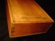 Antique 19th C.  Slide Top Pine Candle Box,  Dovetailed Case,  Wood Pegged Base Primitives photo 3