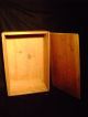 Antique 19th C.  Slide Top Pine Candle Box,  Dovetailed Case,  Wood Pegged Base Primitives photo 4