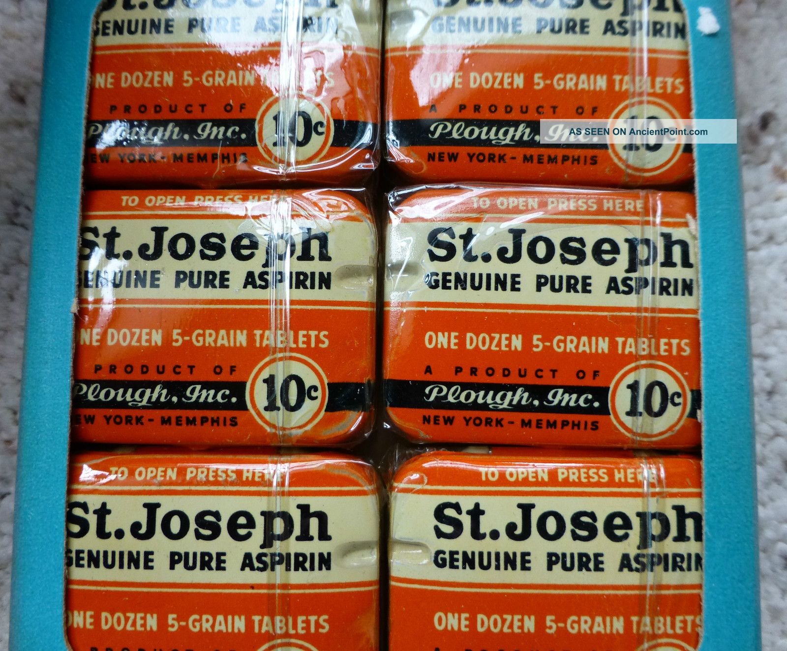 Rare St Josephs Aspirin Tins Counter Display Wow Other photo
