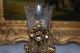 Glass Cup Or Small Flower Vase On Gold Cherub Filigree Metal Stand 1 Vases photo 5