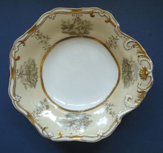 Spode Felspar Porcelain Dessert Dish With Birds - 1825 - 30 photo