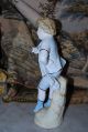 Victorian Style German Hand Painted Bisque Or Parian Boy Figurine In Pastels Figurines photo 5