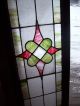 Textured Glass W/ Stained Glass Cluster Bevel Center (sg 1016) 1900-1940 photo 1