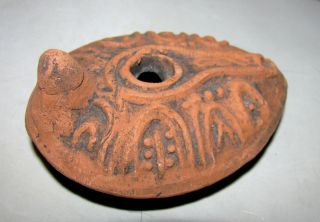 Terracotta Ancient Oil Lamp Holy Land Reproduction - 20yo photo