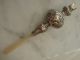 Solid Sterling Silver Hallmarked Baby Rattle With A Whistle + Mother Pearl Other photo 1