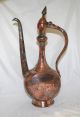 Islamic Antique Persian Copper Pitcher Afte Iran Persia Circa 1920s Metalware photo 7