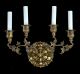 Pair Brass French Wall Sconces Lights Gold Vintage Antique Style Restored Candle Chandeliers, Fixtures, Sconces photo 1