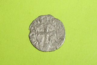 Rare Authentic Medieval Knights Templar Silver Coin Cross Crusade Old Crusader photo