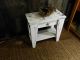 Sale - - Primitive Wash Table In White Washed Use On Porch Or Mud Room 18wx18hx10d Primitives photo 3