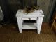 Sale - - Primitive Wash Table In White Washed Use On Porch Or Mud Room 18wx18hx10d Primitives photo 4