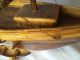 Stunning Wooden Matchstick Clipper Ship - Prison/folk Art - In Sandusky Oh - Lake Erie Other photo 5