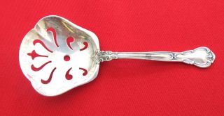 Gorham Antique Sterling Silver Pierced Pea Server Spoon (163) photo