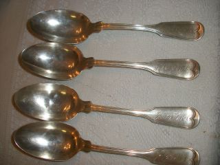 4 Antique Sterling Silver Wood & Hughes 8 1/4 