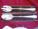Collectible Gerity Silver Plate Fork Spoon Salad Set Stunning W/ Cloth Bags Other photo 2