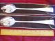 Collectible Gerity Silver Plate Fork Spoon Salad Set Stunning W/ Cloth Bags Other photo 3