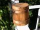 Antique 19th C.  Shaker Applesauce Firkin / Sugar Bucket With Wire Bale Handle Primitives photo 1