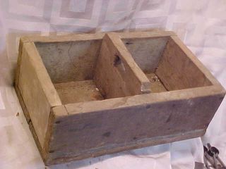 1800 ' S Wood Tray Tote Box Antique Tool Some Paint photo
