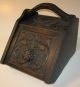Black Forest Carved Oak Metal Lined Coal Box Boxes photo 3