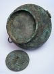 Large Chinese Bronze Squat Jar & Cover,  Taotie Mask Twin Loop Handles Chinese photo 5
