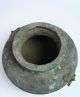 Large Chinese Bronze Squat Jar & Cover,  Taotie Mask Twin Loop Handles Chinese photo 8