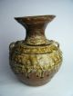 Chinese Green Glazed Pottery Jar / Vase / Hu,  Twin Loop Handles,  Han Dynasty Chinese photo 8