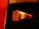 Ancient Bronze Roman Ring With ' Decorated ' Bezel Roman photo 1