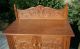 Victorian Golden Carved Oak Tall Chest Carved Backsplash W Key C1890 1800-1899 photo 2