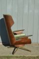 Mid - Century Modern Molded Plywood Wingback Lounge Chair Eames Plycraft Vintage Post-1950 photo 3