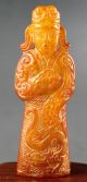 Old Chinese Hetian Jade Hand - Carved Jade Statue Ancient Man 3.  1 Inch Men, Women & Children photo 1