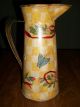 Tall Antique Style Metal Pitcher Metalware photo 2