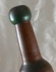 Great Heavy Early American Turned Wood Mortar & Pestle,  Red Wash,  Green Knob Primitives photo 2