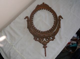 Antique Victorian Cast Iron Dresser Mirror photo